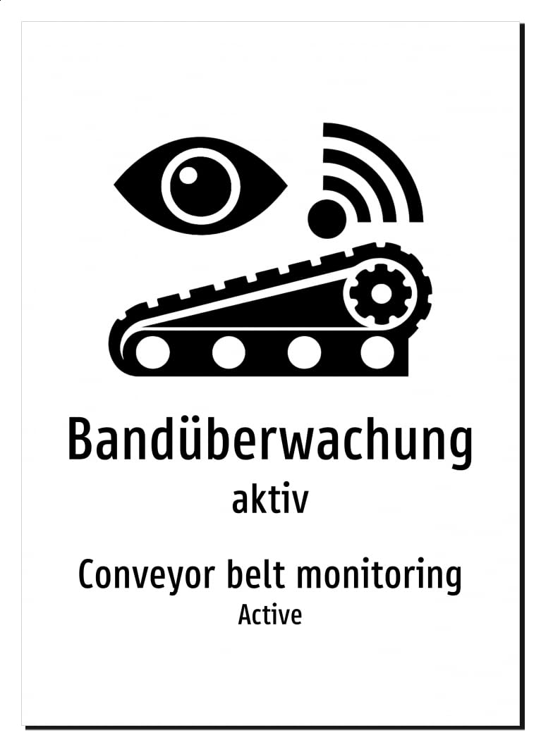 63054-DEEN-S-08 | Bandüberwachung aktiv Schild | Deutsch Englisch