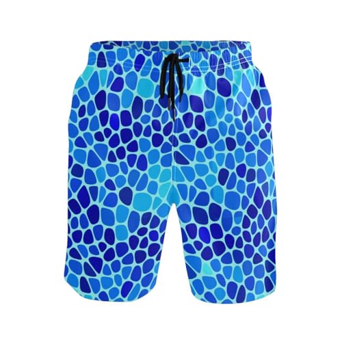 Summer Ocean Blue Mens Swim Trunks Quick Dry Beach Shorts with Pocket S 23029062