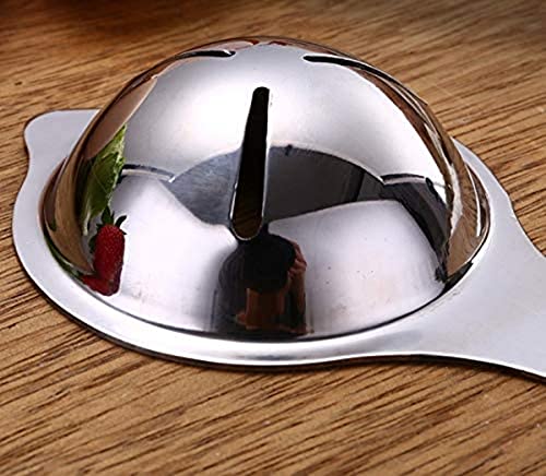 Image of YANCI Egg Separator Egg Yolk White Filter Food Grade Egg Divider Stainless Steel Egg Sieve Kitchen Gadget Cooking, Baker Tool Egg Extractor, Pack of 1