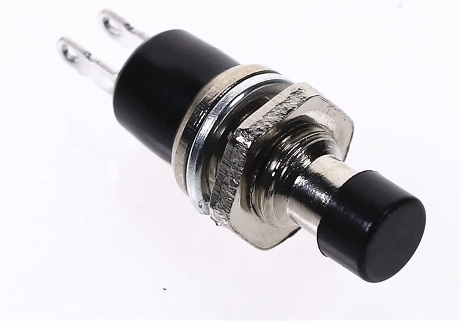 Interrupteur à bouton-poussoir momentané 7mm PBS-110 NO mini bouton noir pour circuit