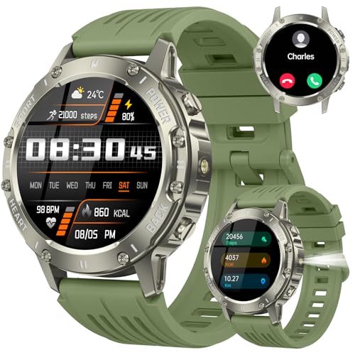 TIMU Smartwatch Herren, 1.45\" HD Smart Watch Herren mit Anrufe tätigen/Empfangen, 114+Sportmodi Fitnessuhr mit Herzfrequenz/Schrittzähler/Schlafmonitor, TIMU Smartwatch Herren, 1.45\" HD Smart Watch Herren mit Anrufe tätigen/Empfangen, 114+Sportmodi Fitnessuhr mit Herzfrequenz/Schrittzähler/Schlafmonitor,