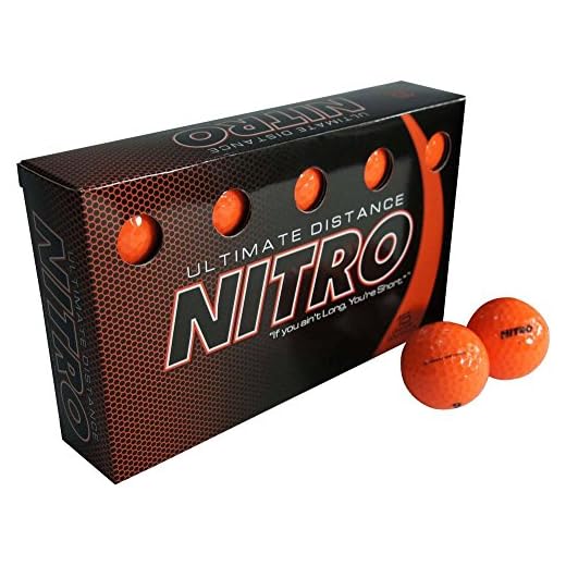 LONGRIDGE Distance Golf Ball (6 Stück), gelb 3 Nitro Ultimate Distance Golfball, 15 Stück, NUD15OBXBL, Orange