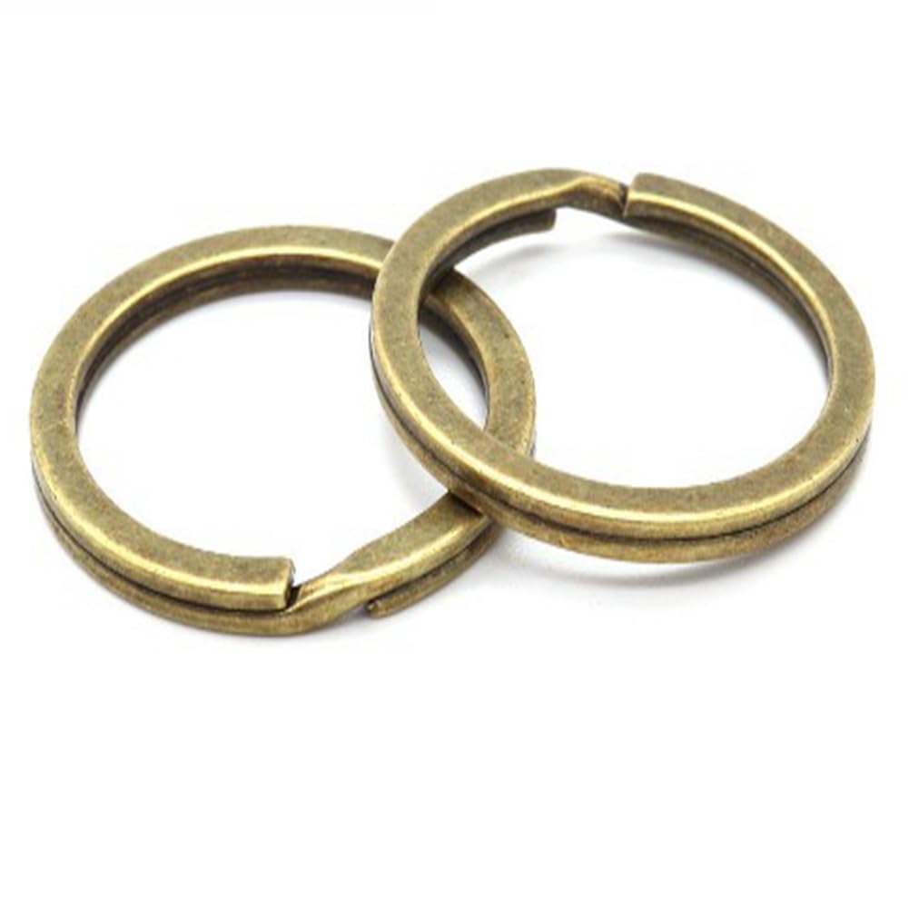 Anelli portachiavi fai da te in metallo, 30 mm, anelli a spirale in bronzo antico, piccoli anelli di piegatura rotondi per collane, bracciali, fai da te, 200 pezzi