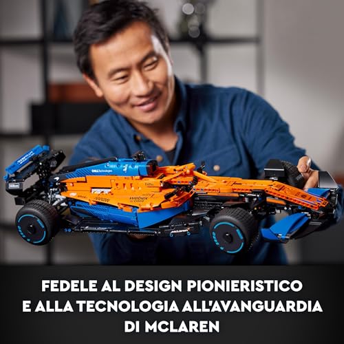 Technic Monoposto McLaren Formula 1, Replica dell'Auto Supercar per Adulti da 1.434 Pezzi, Idea Regalo per Lui, Lei, Uomo e Donna, Modellino da Costruire di Macchina da Corsa da Collezione 42141 - Lego - Immagine 5