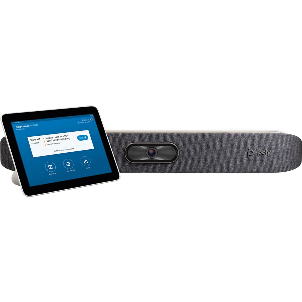 POLY Studio X30 - Barra per videoconferenza con VESA/montaggio a parete TC8 8" (1280 x 800) Touch Controller Kit - Cattura UHD 4K, zoom 5x, FOV 110º, altoparlante integrato, DirectorAI (ricondizionato