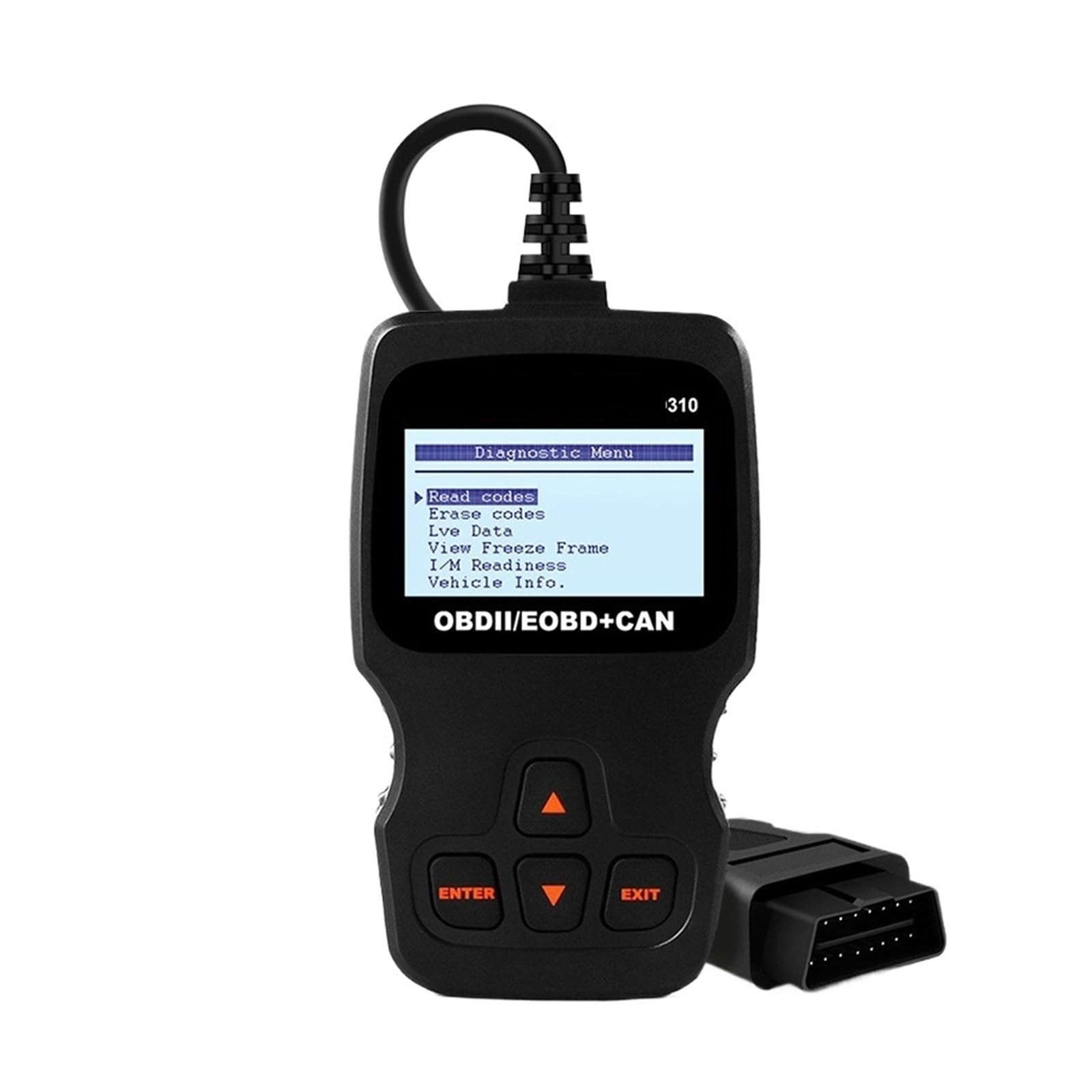 Herramienta de diagnóstico del escáner OBD2 AD310 con prueba batería escaneo lector códigos luz motor automóvil mejorada