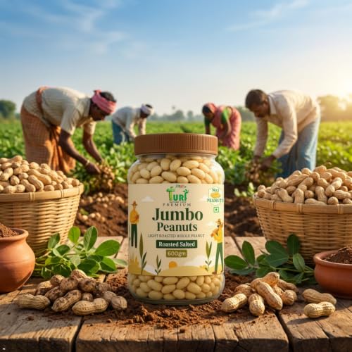 Image of Turf Fresh Jumbo Roasted Salted Peanuts, 300g x 2 Jar