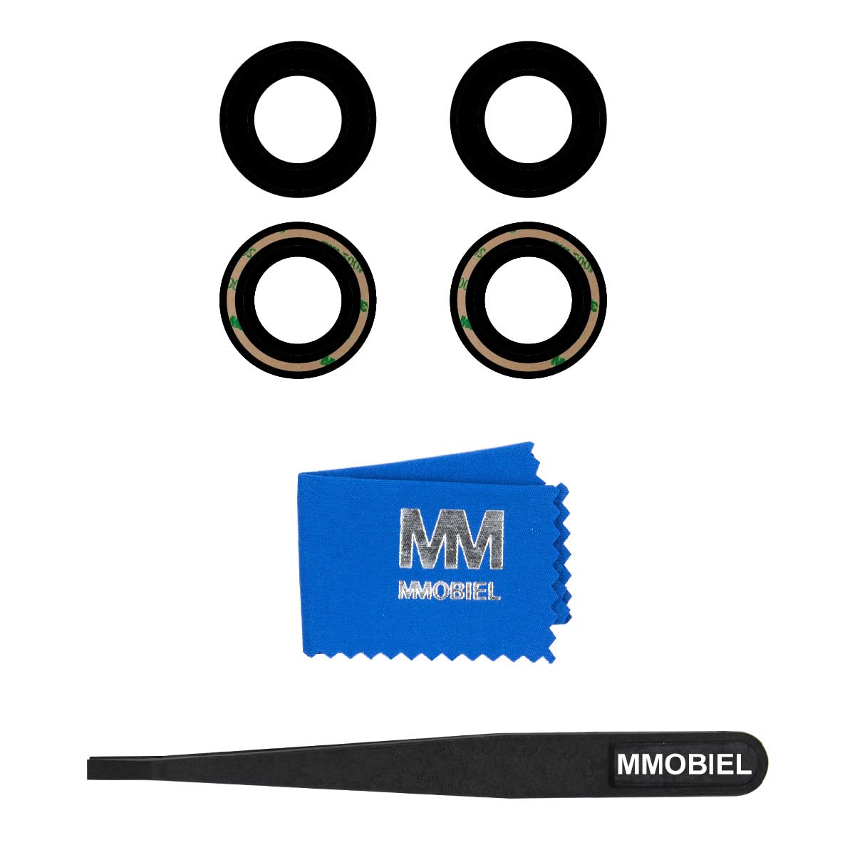 MMOBIEL Back Rear Camera Glass Lens Replacement Compatible with iPhone 14/14 Plus 2022. - Incl. Double Sided Adhesive, Tweezer and Cloth.