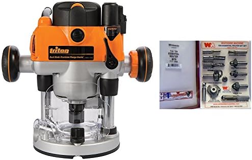 Triton MOF001 2-1/4HP and Whiteside Router Bits 410 Ten Essential Set