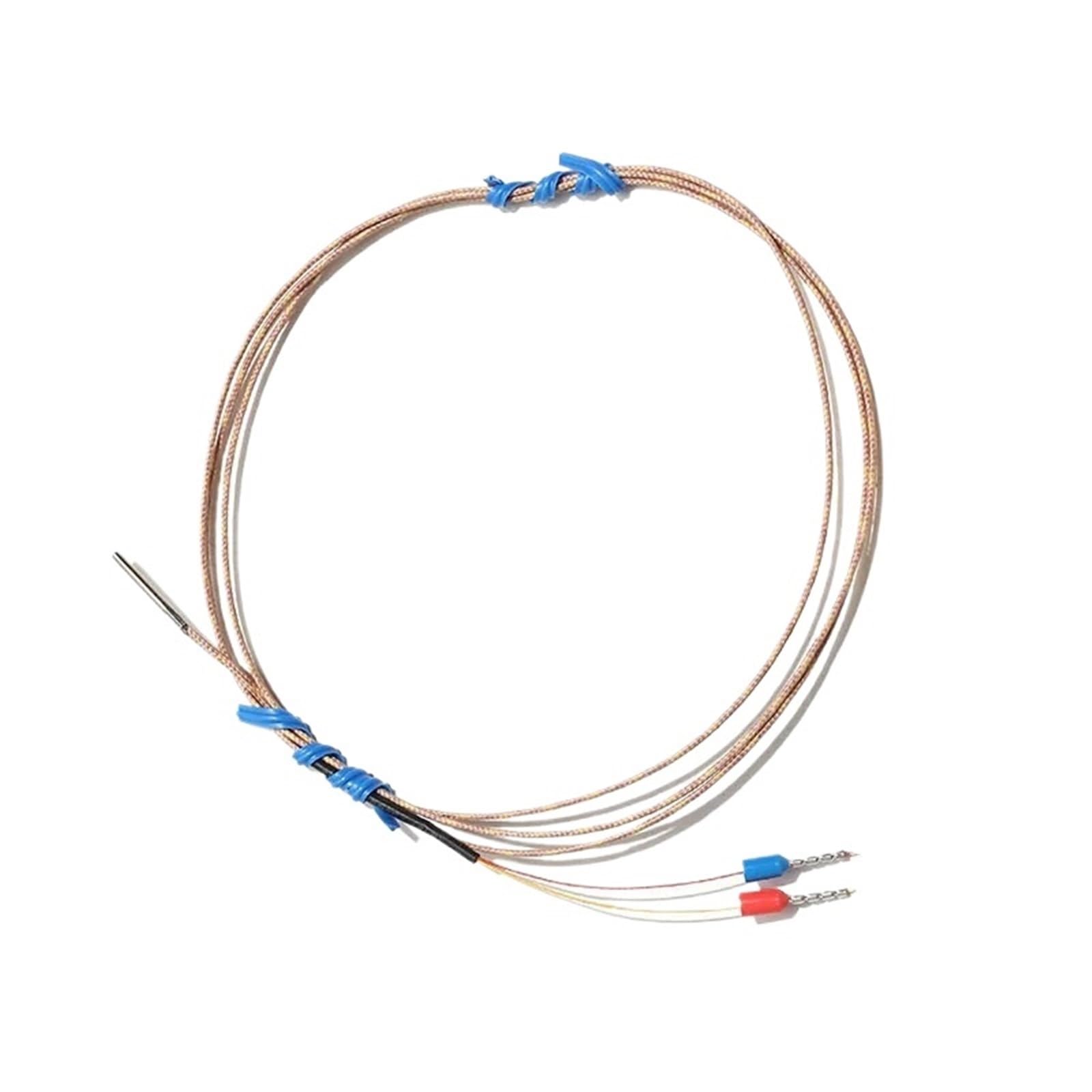 UDHBJEBQ K Type Mini Detector Temperature Sensor PTFE-Insulated Cable 1m/2m/3m/4m/5m 0-480℃ 1.5 * 15mm / 2 * 15mm(2x15mm,Cable length 2M)