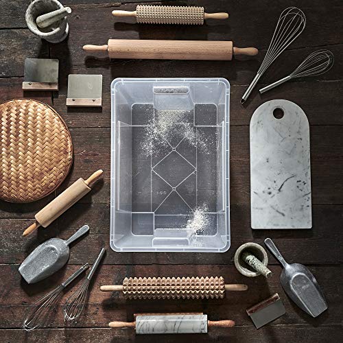 Boîte SAMLA empilable 45l en plastique robuste transparent