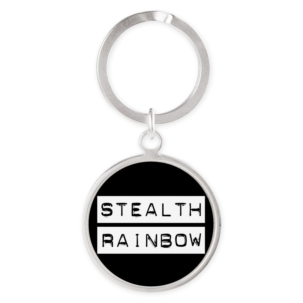 Round Keychain Stealth Rainbow Gay Pride Flag