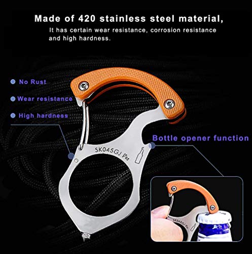 Multi-Tool Key Chain,Carabiner Clip,Emergency Escape Car Window Breaker and Bottle Opener, Car Keychain for Men and Women - Thumbnail 5
