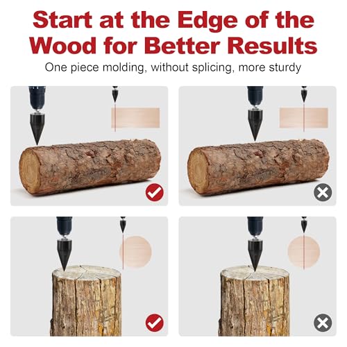 APIOLO Wood Splitter Drill Bit Set