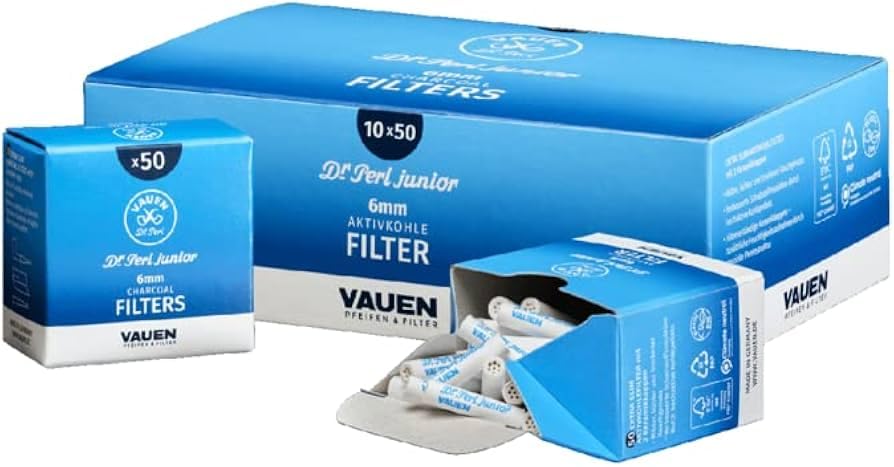 VAUEN Dr. Perl 6mm Filter - Aktivkohlefilter 1 x...