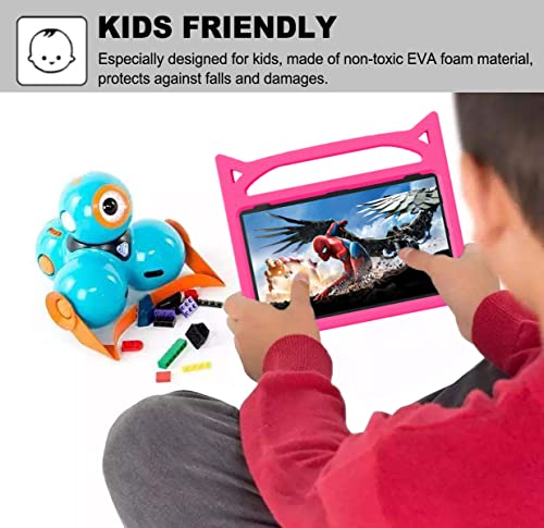 All-New Fire Hd 10 & Fire Hd 10 Plus Tablet Case For Kids(11Th Generation, 2021 Release),Lightweight Shockproof Kid-Proof Cover With Stand Kids Case For Amazon Fire Hd 10 Tablet&Kids Pro Tablet,Rose #TOP5