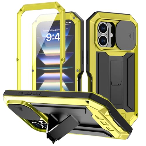 Coque en métal iPhone 16 antichoc avec protection écran Gorilla