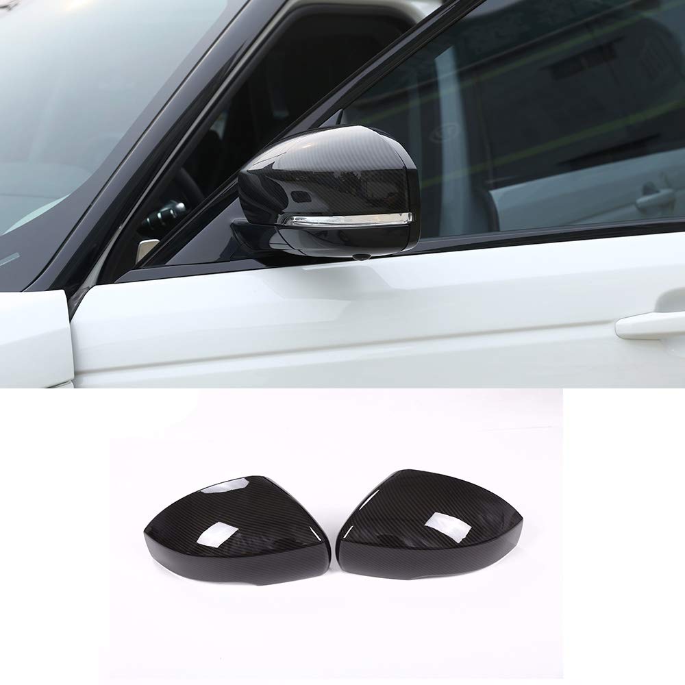 YIWANG Styl włókna węglowego do RangeRover Sport 2014-2018 ABS plastikowa osłona lusterka wstecznego samochodu dla Discovery 4 2010-2016 części pokrywy lusterka bocznego