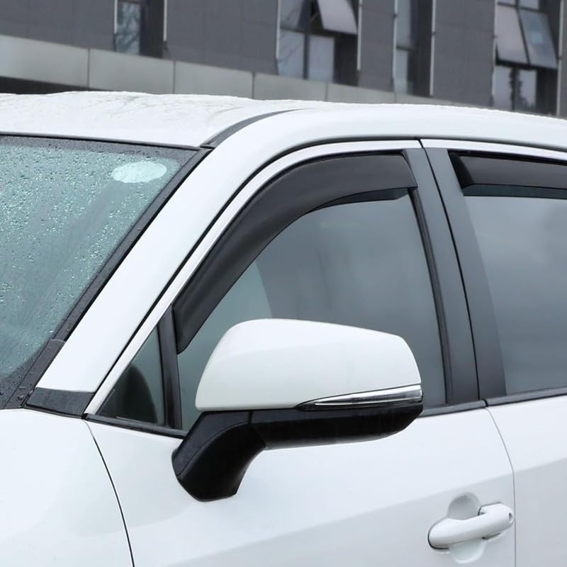 ShopClub Front Rear Left and Right Unbreakable Chrome Line Door Window Visor Wind Rain Guard Deflector Trim Compatible with Maruti Suzuki Celerio (2014-2021) - Image 5 thumbnail