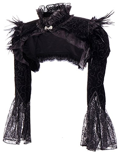 Alivila.Y Fashion Corset Womens Feather Steampunk Jacket Retro Bolero Vintage Shrug3