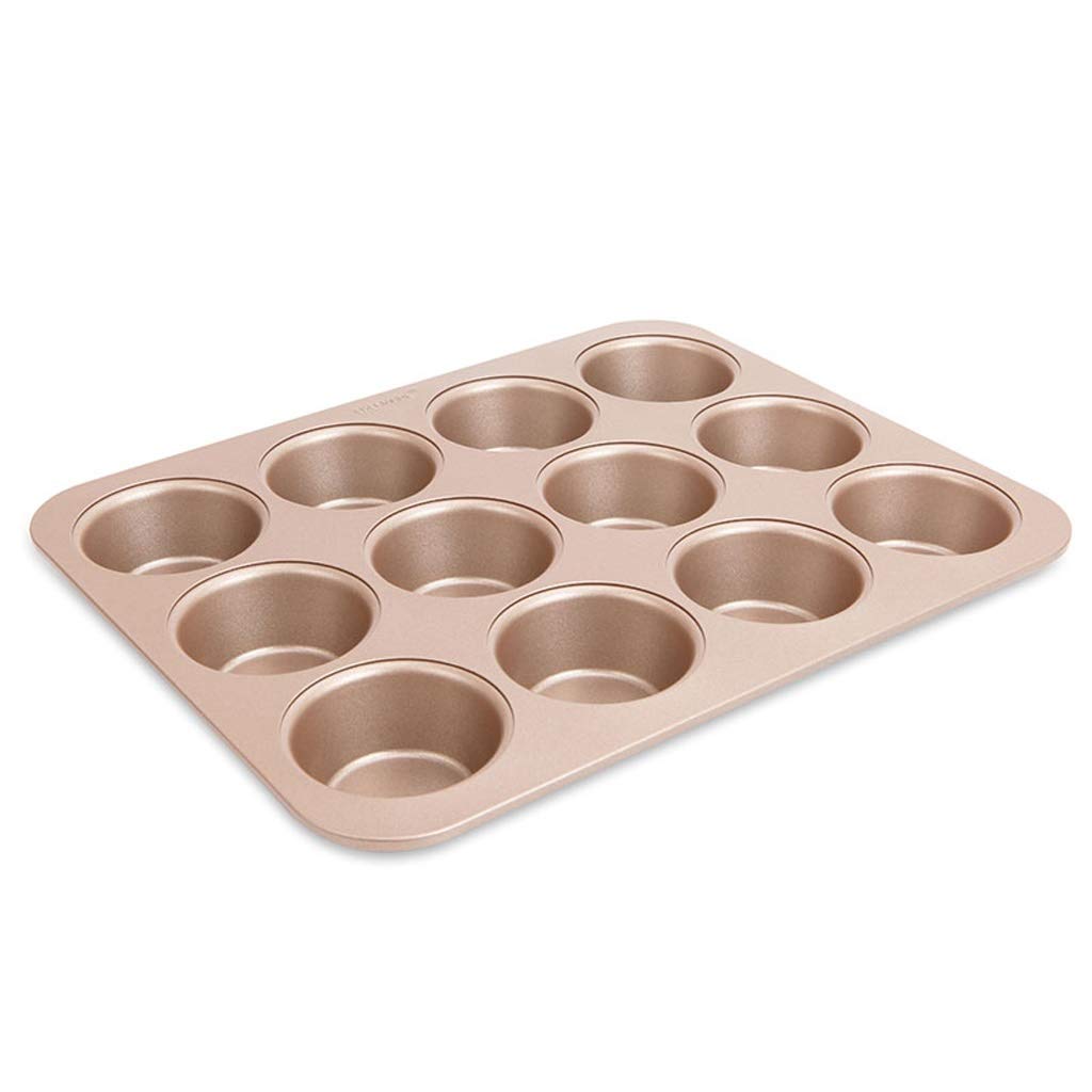 Cake Mold Złoty Duży 12 Nawet kubki Non-Stick Muffin Chleb Małe Ciasto Muffin Mold Formy do pieczenia
