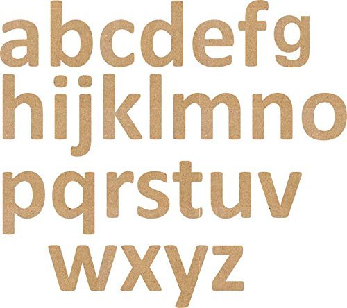 Cryo Craft Plain Laser Cut Wooden Lower Case Alphabets/Letters (2 Sets)