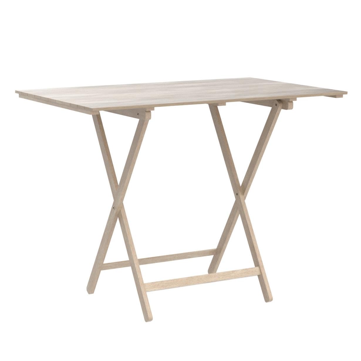 Tomaino - Tavolo Pieghevole Legno Quadrato Salvaspazio - Tavolo Richiudibile Da Interno ed Esterno - Tavolino Richiudibile Portatile per Giardino, Balcone, Campeggio