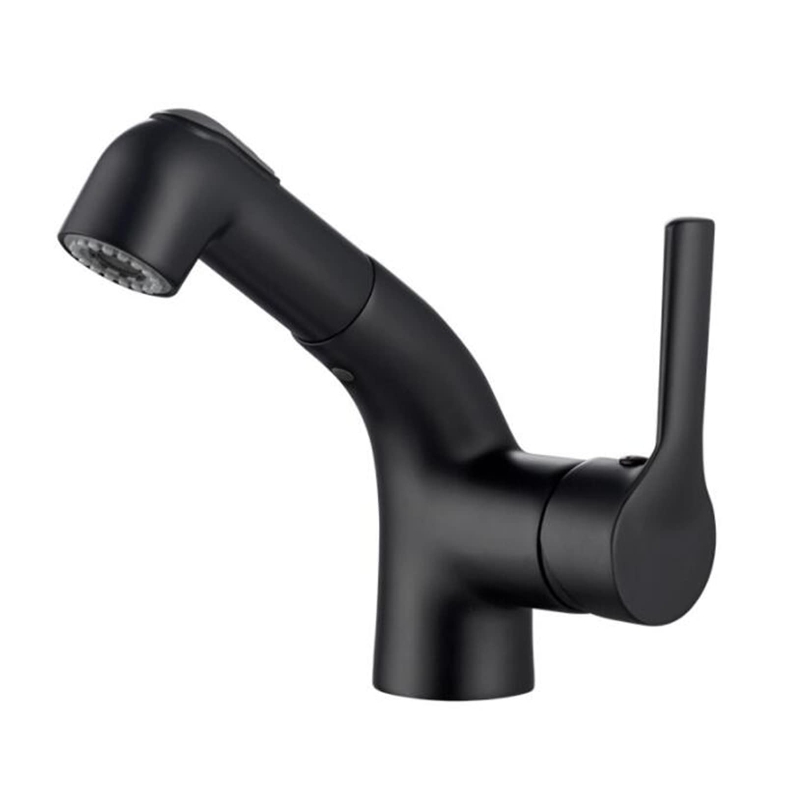 VDOQTLJT Basin Faucet with Pull Out Spray Single Hole Hot and Cold Water Brass Swivel Retractable for Bathroom Sink-Grey(Cromo)