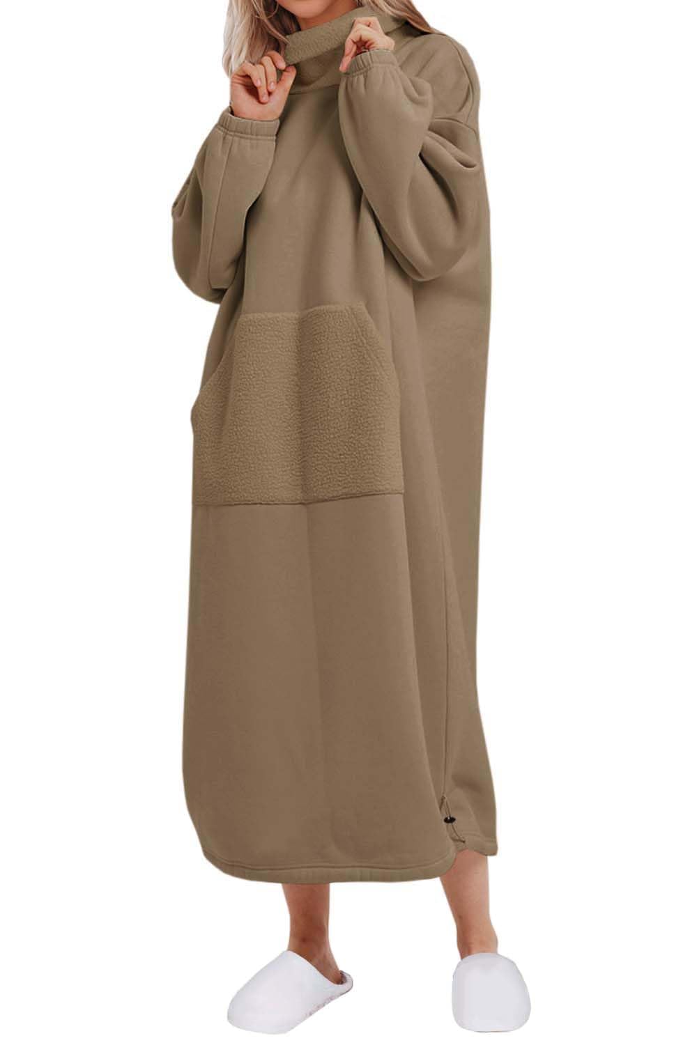 ReachMe Oversized Fleece Maxi Dress