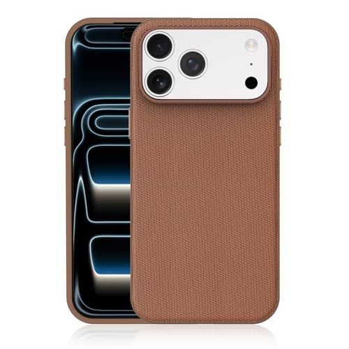 �y�ČRMIL�K�i�zFLURIKA for iPhone 13 Pro �P�[�X MagSafe�Ή� �v���~�A���e�b�N�t�@�u���b�N �����^ ���h�~ ���S�ȋ������J�����ی� �t���J�o�[�{�^���P�[�X, Umber