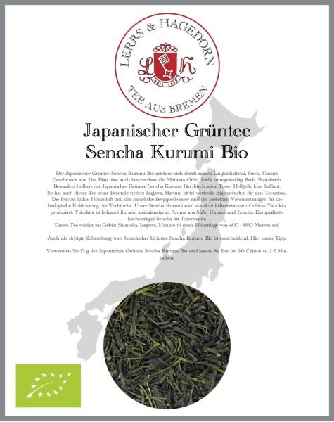 Japanischer Grüntee Sencha Kurumi Bio 1kg