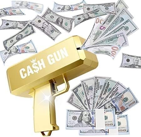 PRIMIL Supreme Money Gun Cash Cannon for Wedding, Parties, Birthday and Fun Includes Fake Dollars (Latest 2023) (Golden Color) (B0CB6LQN9S) Amazon Price History, Amazon Price Tracker