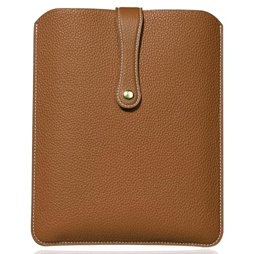 Housse en cuir véritable pour ordinateur portable 13 MacBook Air M3 Pro M1 iPad 12.9