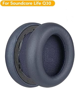 Anker Soundcore Life için Q30 Q30bt ve Q35 ile Uyumlu Suni Deri Kulaklık Pedi Hafızalı Yüksek Kaliteli Materyal Kulaklık Süngeri (Q30/Q30BT/Q35 (MAVİ)