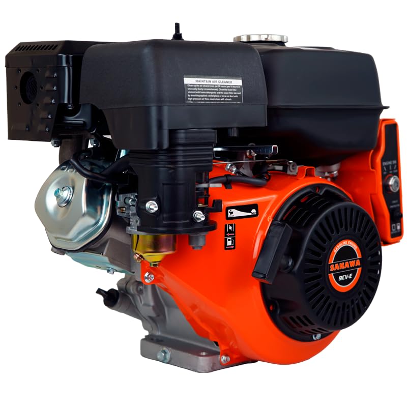 SAKAWA Motor Gasolina 4 Tiempos 270CC 9 CV Arranque Eléctrica