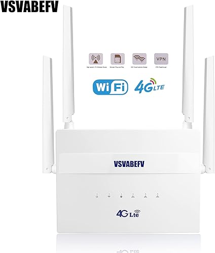 Miniatura 5 de Enrutador inalámbrico 4G LTE con ranura para tarjeta SIM desbloqueado 300Mbps WiFi móvil inalámbrico con antena para B2B4B5B12B13B17B18B25, soporte