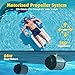 HopeRock Inflatable Motorized Pool Floats for Adults - Rechargeable Pool Lounger with Dual Motors & 2 Storage Compartments, Electric Water Lounger Float, Pool Raft Holds up to250lb, Pool Toys Adults