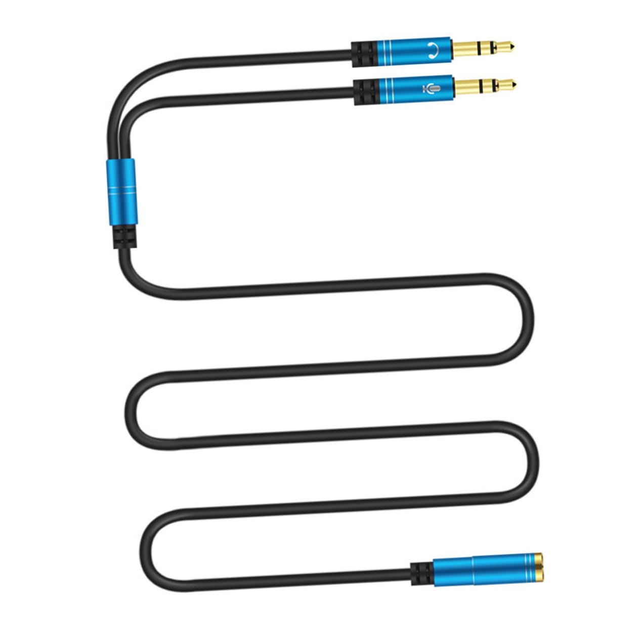 DOITOOL 1Pc Dual Hole Headphone Splitter Adapter Cable for and Design Durable and Scratch Compatible with Dual Port Devices Wired Audio Connection