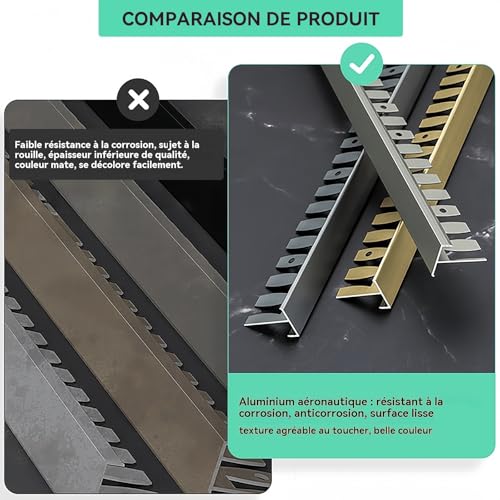 Removación de escaleras con moldura angular de aluminio bronce para el diseño de baños 5