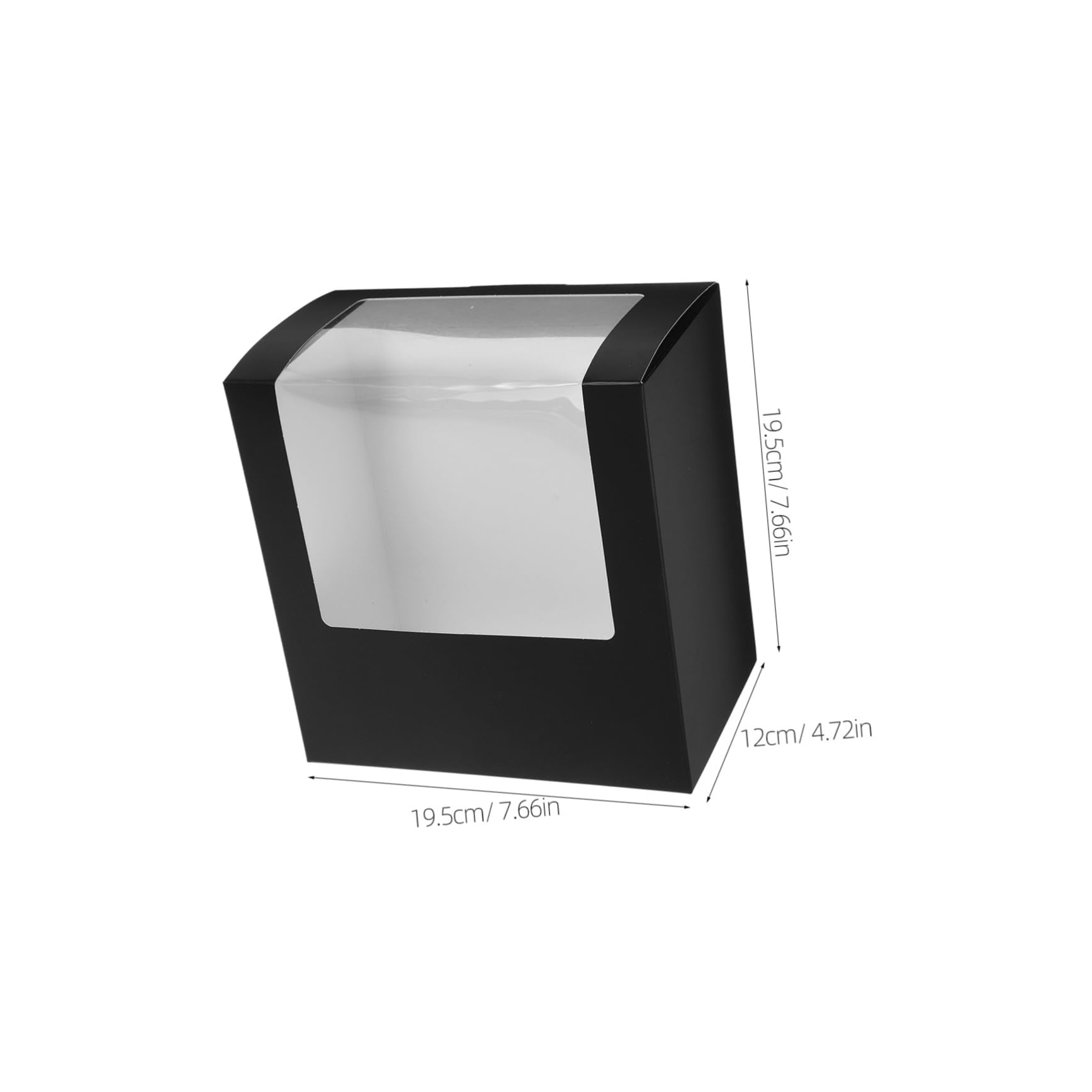 HOLIDYOYO Square Hat Box Window 2pcs Paperboard Hat Storage Cases for Travel Display Baseball Cap Holder