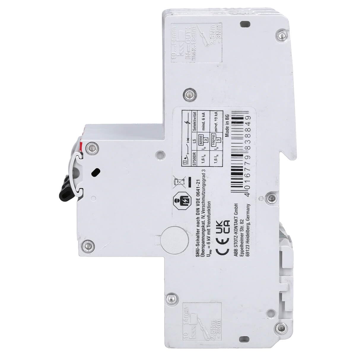 ABB S751/3DR-E35 SLS-Schalter 35A 3-polig selektiver Haupt-Sicherungsautomat E-Charakteristik 25kA Hutschiene S750DR-Serie