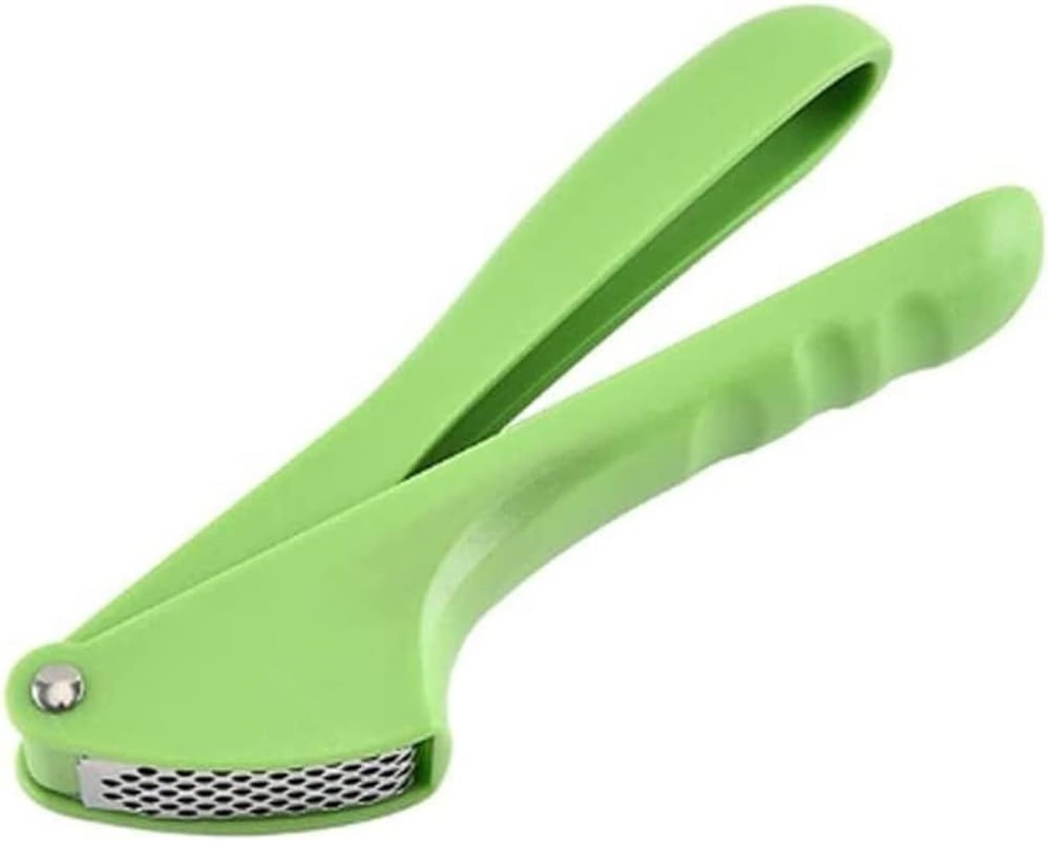 AIEIJJH Stainless Steel Garlic Press Crusher, Ginger Mincer Tool Easy to Clean, No Mess Crushing No Flying Cloves Handheld Kitchen Gadget for Cooking, GREEN, 17 * 4.5 * 3cm