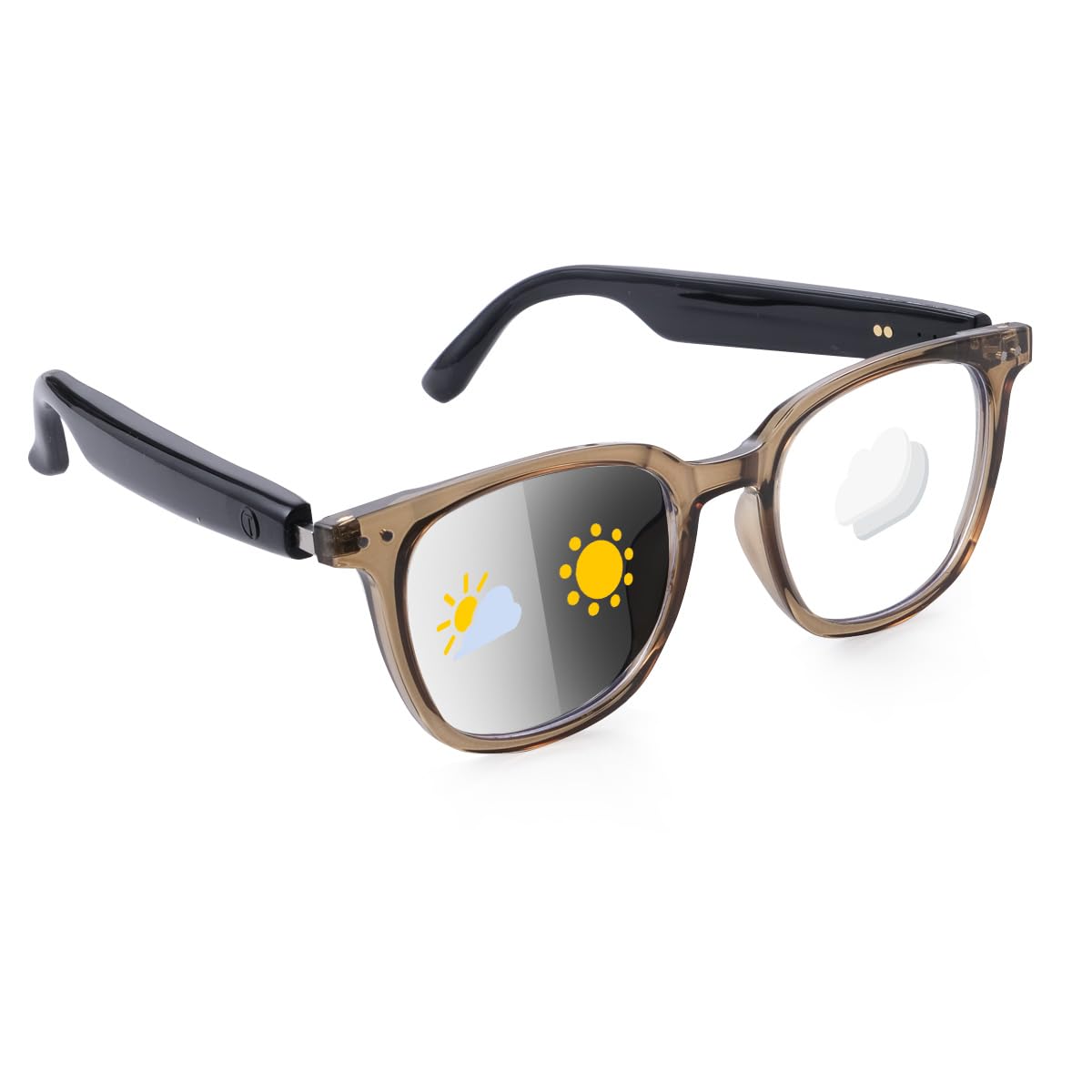 Enzemit GS07 Smart Photochromic Sunglasses, Blue Light Glasses for Men,Bluetooth 5.4, Open Ear Sound Mic & Speakers