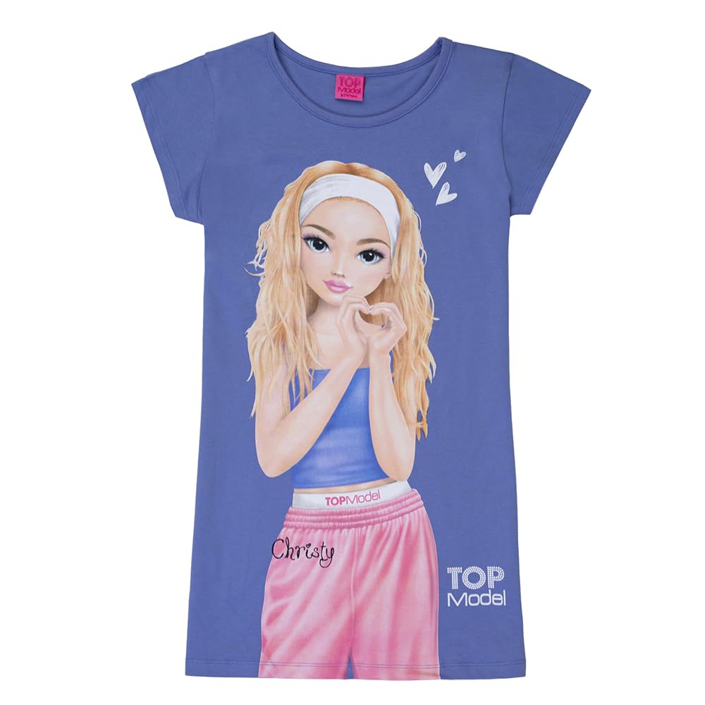 Top Model Chemise de nuit avec Christy 75031 bleu