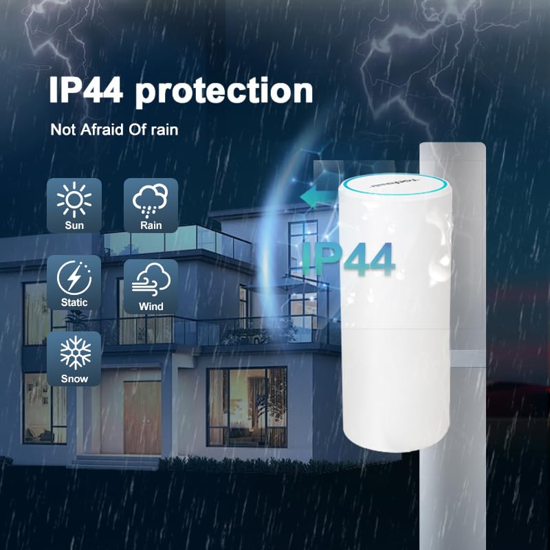 AC1200 Outdoor WiFi Extender, 2-Minute Quick Pairing, Dual-Band,AP&Repeater,Up to 85 m,65 Devices, One Ethernet Port (RJ45),Home Signal Booster - Image 4