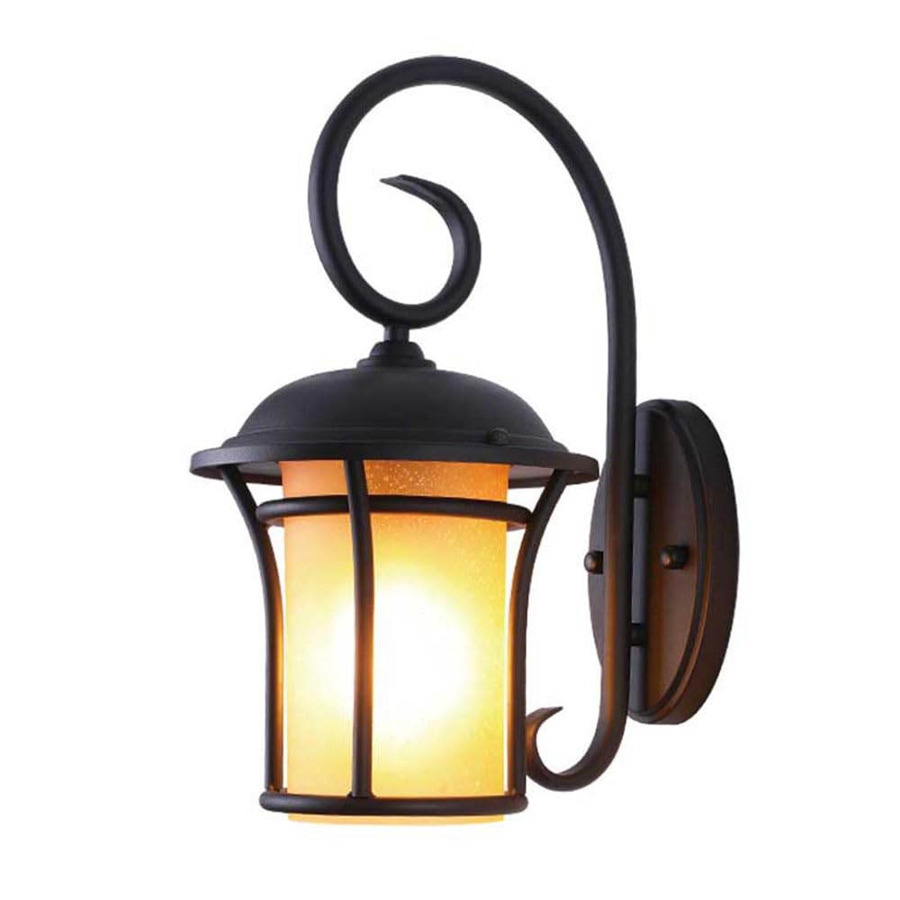 Wandlampe Vintage Landhaus Wandlaterne Außen Antik Wetterfest IP44 E27 Rustikale Balkon Lampe Outdoor Metall Außenleuchte Balkon Hof Fassaden Flur Veranda Gartenlampe Lampenschirm Aus Milchglas