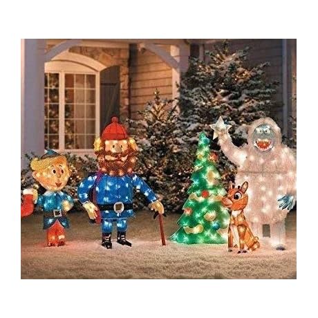 Rudolph the Red-Nosed Reindeer 5pc Pre-Lit Outdoor Christmas Decorations
