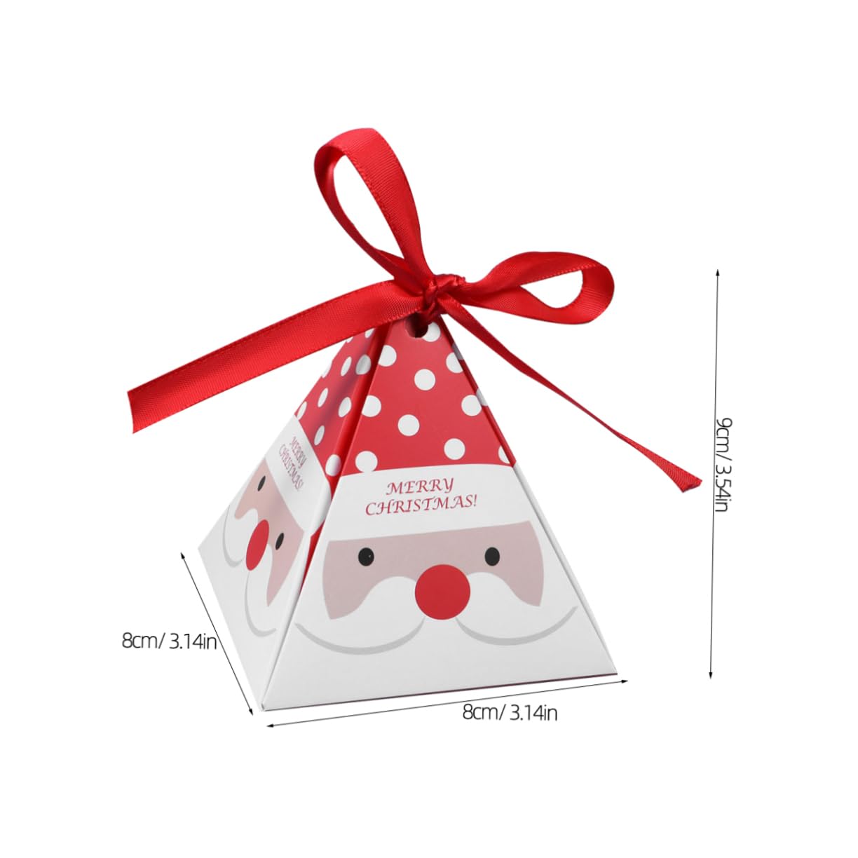 Abaodam 30 Pezzi Scatole di Carta Natalizie per Dolcetti Nastro, Design Classico Elegante, per Regali e Bomboniere a Tema Natale