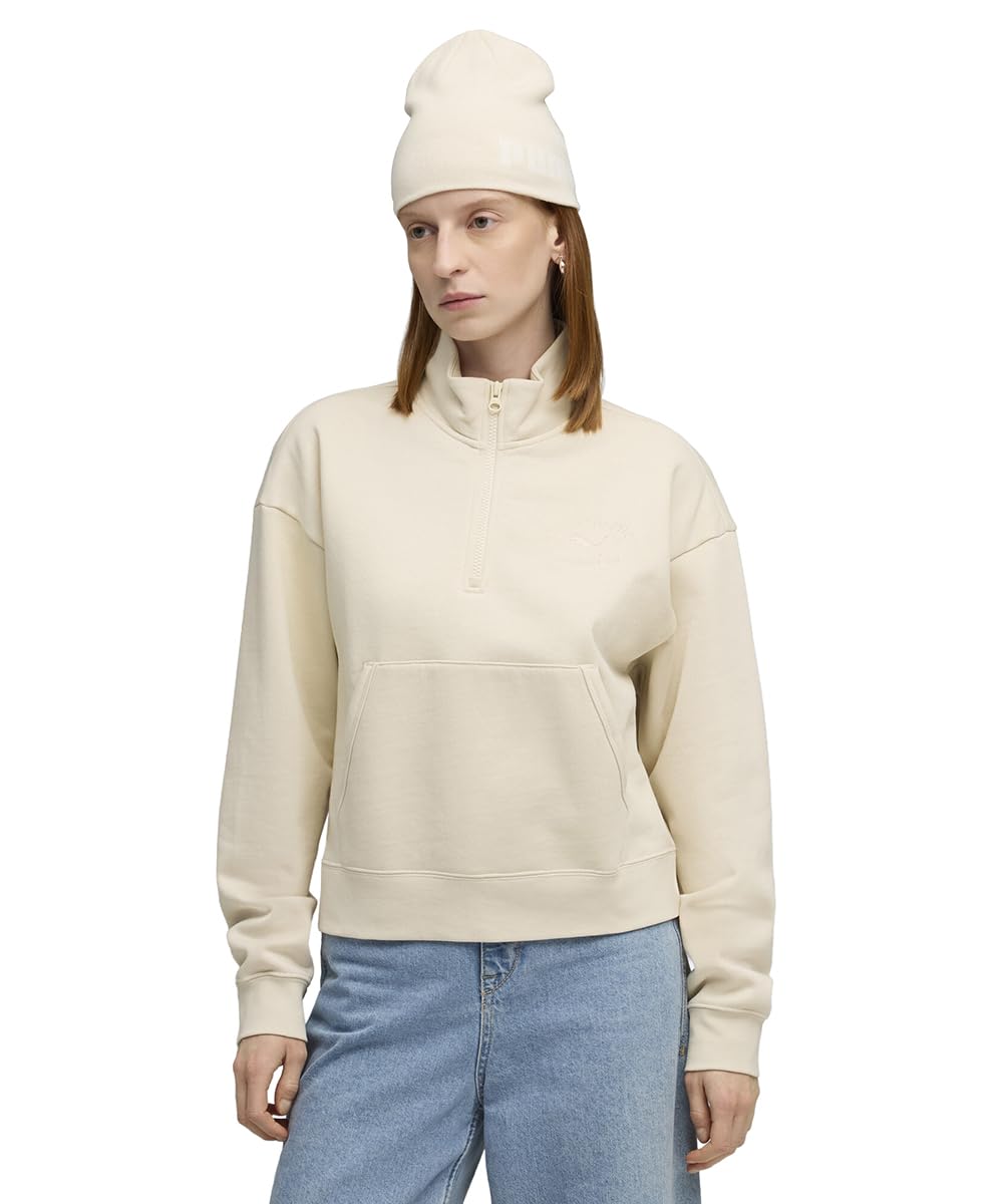 puma |Class Women's Half-Zip Sweatshirt | Light Moss | M-picture-24