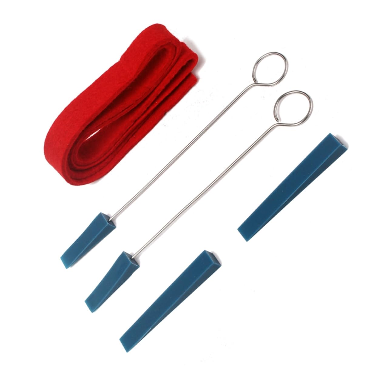 Yardwe 4 PCS Piano Tuning Fork Mute Kit with Temperament Strip Durable Rubber Mutes for Accurate Tuning for Musicians and Technicians